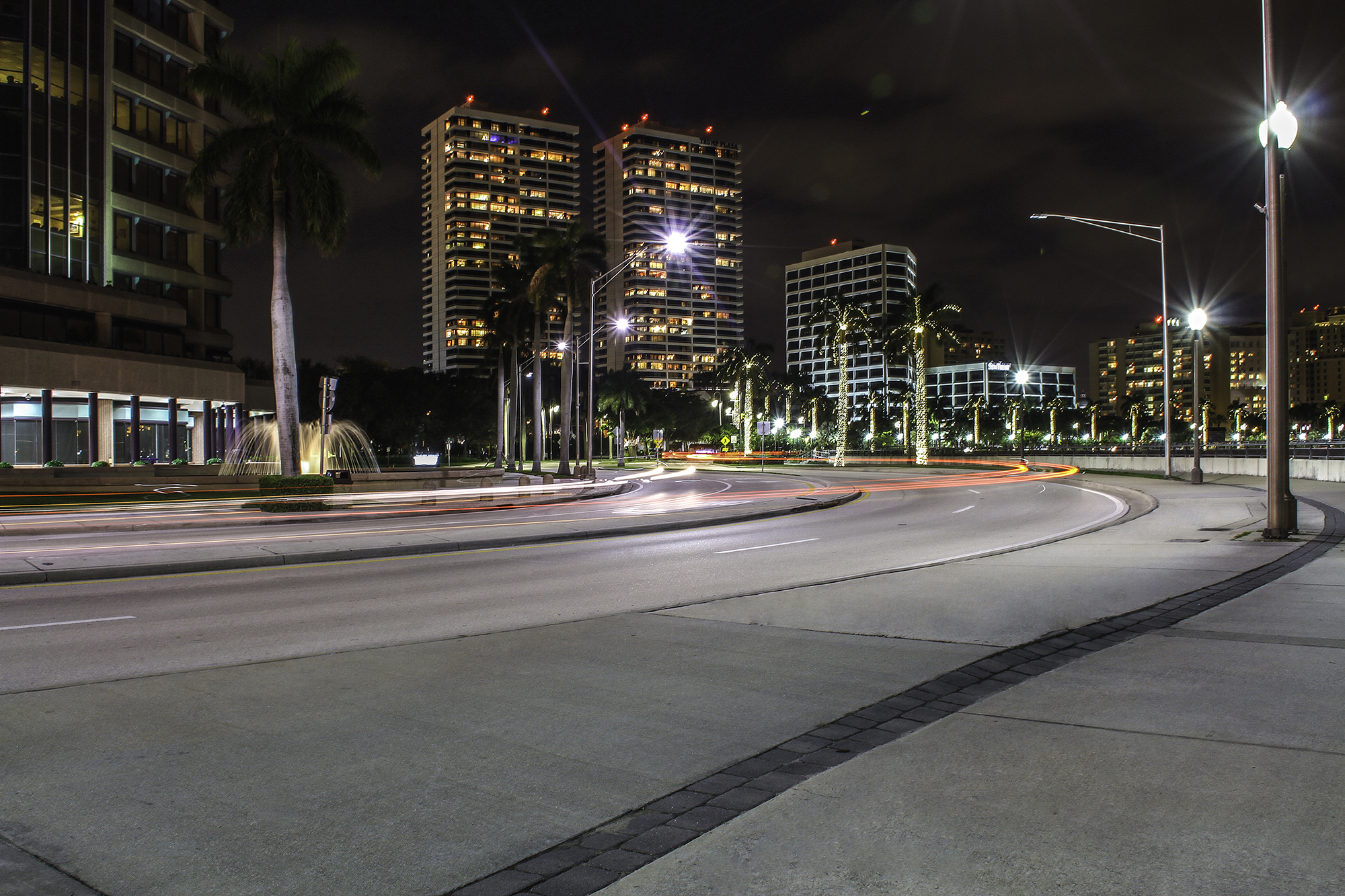 Downtown West Palm Beach At Night